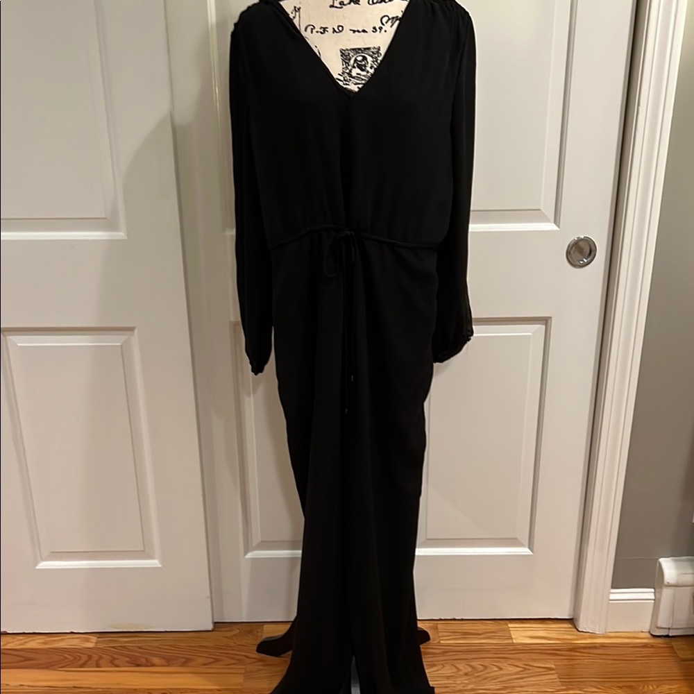 White House black market, long sleeve Black jumpsuit